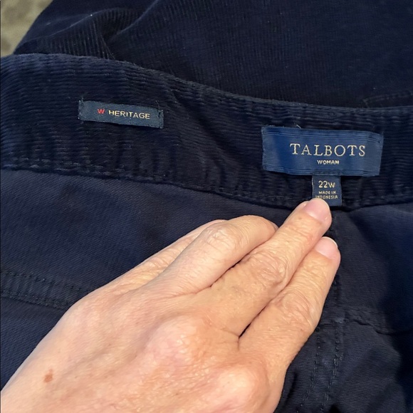 Talbots Heritage Navy Corduroy Pants 22W - Picture 4 of 5